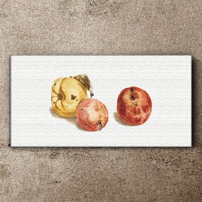Tableau sur toile Fruits aux tons pastel