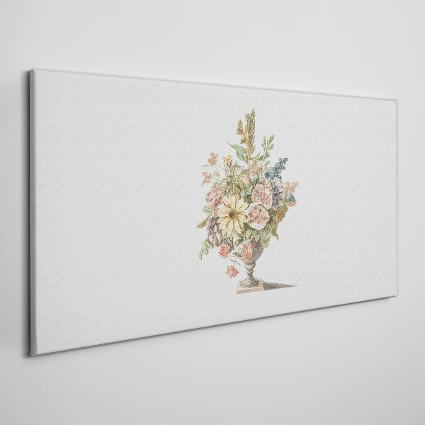 Tableau toile imprimée Bouquet de fleurs dans un vase