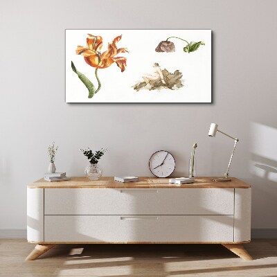 Tableau toile imprimée Motifs floraux aux nuances délicates