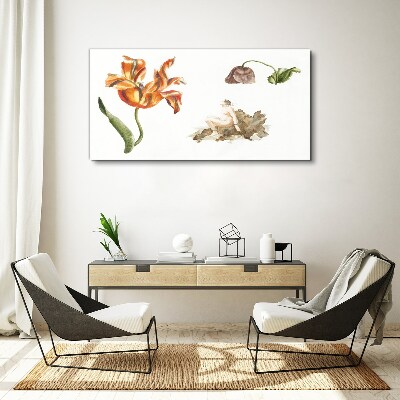 Tableau toile imprimée Motifs floraux aux nuances délicates