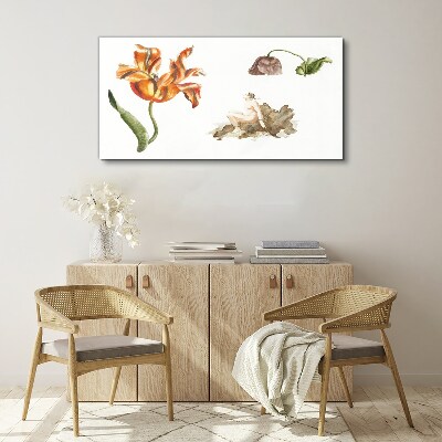 Tableau toile imprimée Motifs floraux aux nuances délicates
