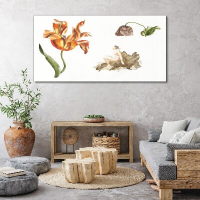 Tableau toile imprimée Motifs floraux aux nuances délicates