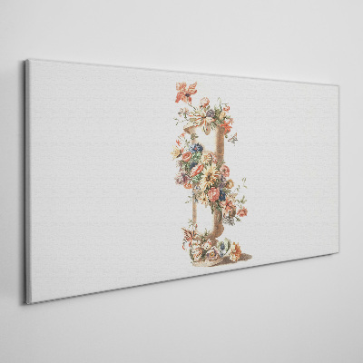 Tableau sur toile Vase floral avec un motif nature