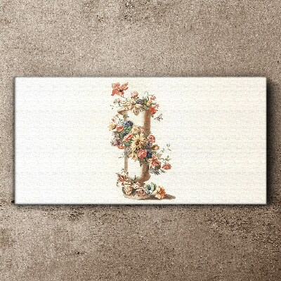 Tableau sur toile Vase floral avec un motif nature