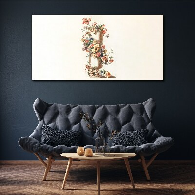 Tableau sur toile Vase floral avec un motif nature