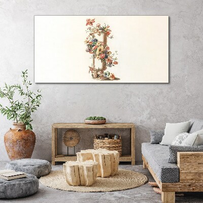 Tableau sur toile Vase floral avec un motif nature