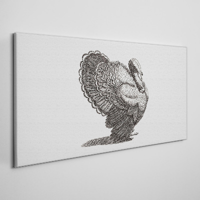Tableau imprimé sur toile L'élégance de la dinde en détail