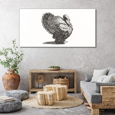 Tableau imprimé sur toile L'élégance de la dinde en détail