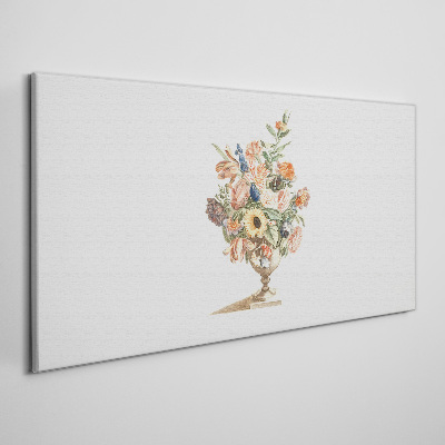 Tableau toile imprimée Vase avec des fleurs