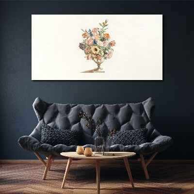 Tableau toile imprimée Vase avec des fleurs