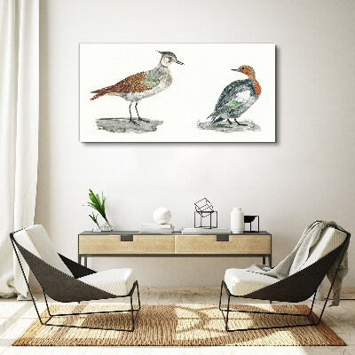 Tableau imprimé sur toile Oiseaux aux couleurs de la nature
