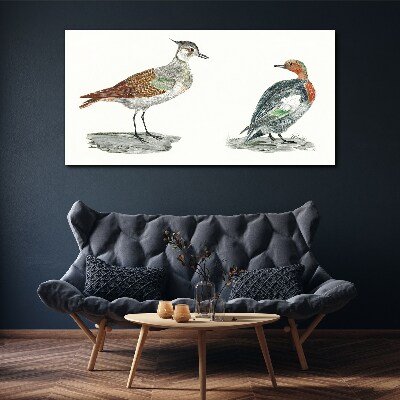 Tableau imprimé sur toile Oiseaux aux couleurs de la nature