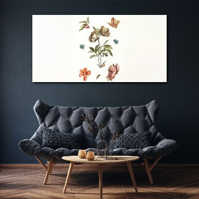 Tableau imprimé sur toile Motifs floraux aux tons pastel