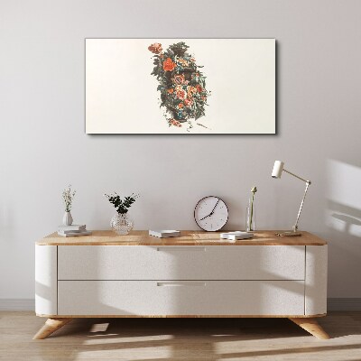 Tableau sur toile Vase floral aux couleurs délicates