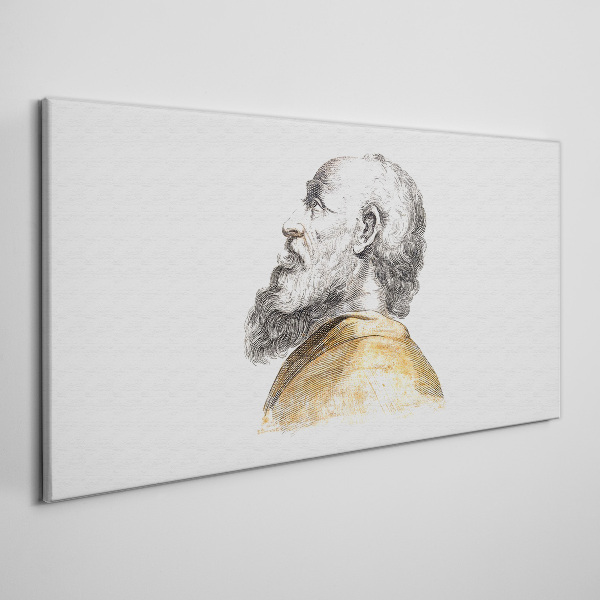 Tableau imprimé sur toile Portrait d'un homme avec une barbe