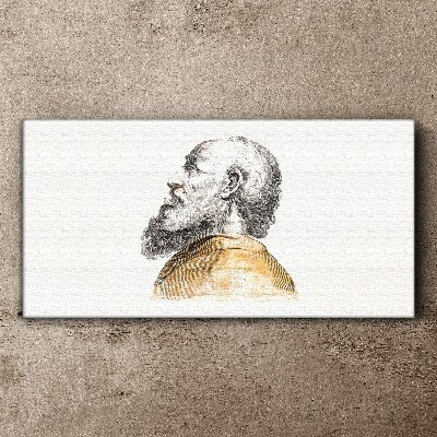 Tableau imprimé sur toile Portrait d'un homme avec une barbe