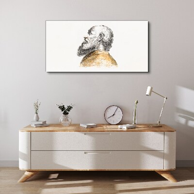 Tableau imprimé sur toile Portrait d'un homme avec une barbe