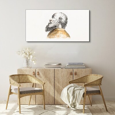 Tableau imprimé sur toile Portrait d'un homme avec une barbe