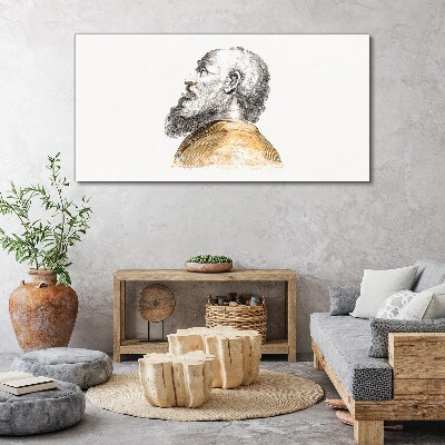 Tableau imprimé sur toile Portrait d'un homme avec une barbe