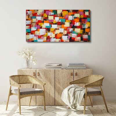 Tableau imprimé sur toile Motif abstrait en mosaïque colorée