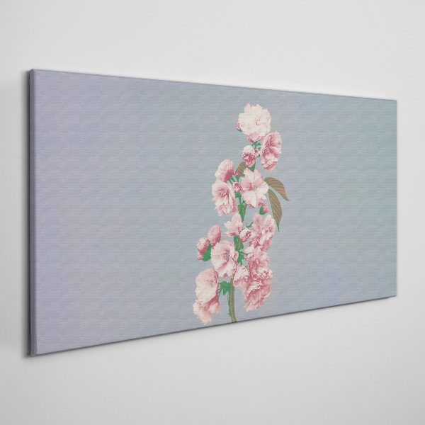 Tableau toile imprimée Un paysage floral aux tons pastel