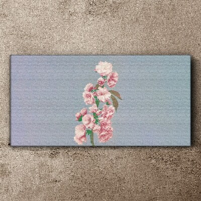 Tableau toile imprimée Un paysage floral aux tons pastel