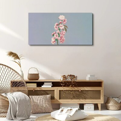 Tableau toile imprimée Un paysage floral aux tons pastel