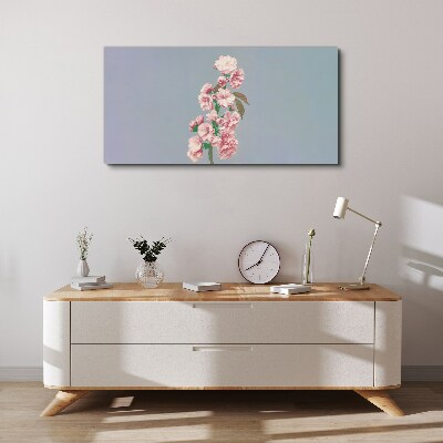 Tableau toile imprimée Un paysage floral aux tons pastel