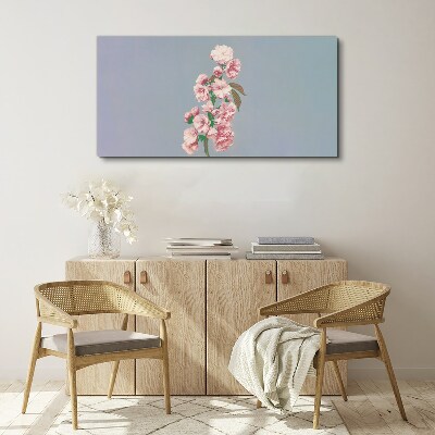 Tableau toile imprimée Un paysage floral aux tons pastel