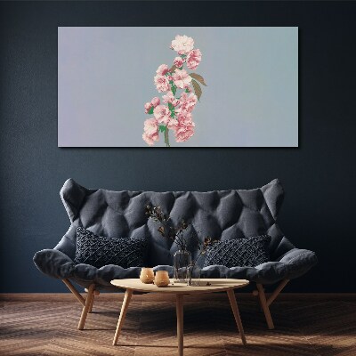 Tableau toile imprimée Un paysage floral aux tons pastel