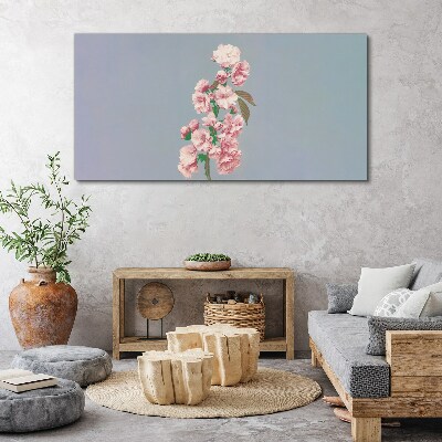 Tableau toile imprimée Un paysage floral aux tons pastel