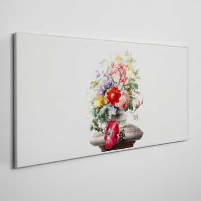 Tableau toile imprimée Composition florale dans un vase