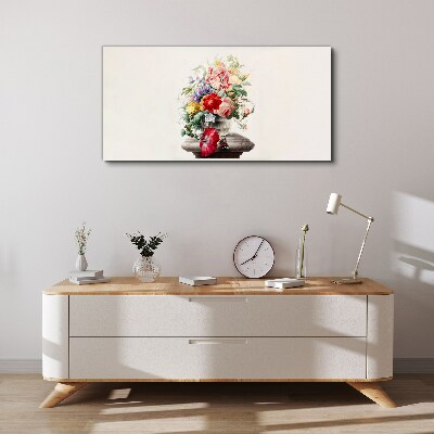 Tableau toile imprimée Composition florale dans un vase