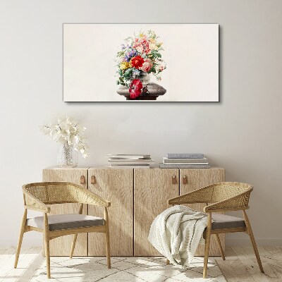 Tableau toile imprimée Composition florale dans un vase