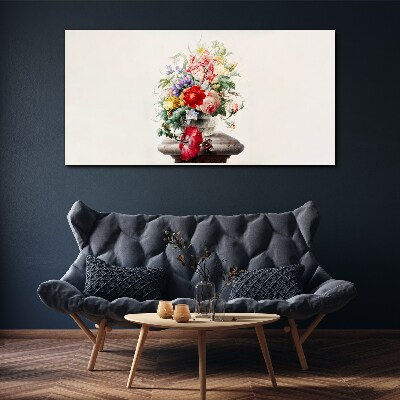 Tableau toile imprimée Composition florale dans un vase