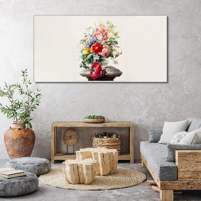 Tableau toile imprimée Composition florale dans un vase
