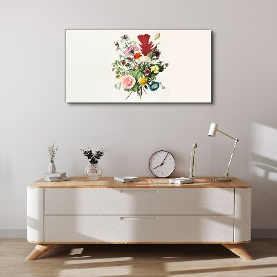 Tableau toile imprimée Une composition florale aux couleurs pastel