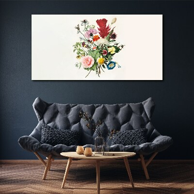 Tableau toile imprimée Une composition florale aux couleurs pastel