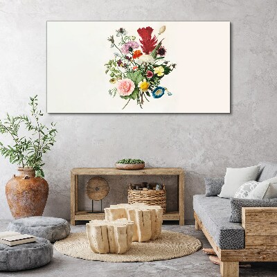 Tableau toile imprimée Une composition florale aux couleurs pastel