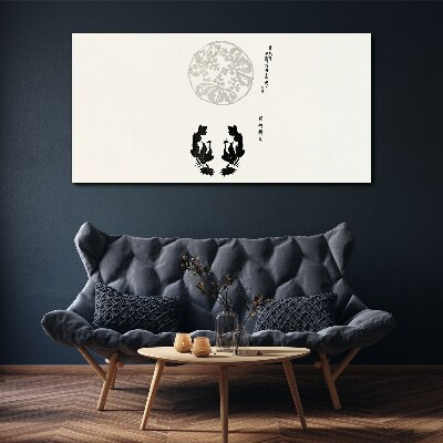 Tableau imprimé sur toile L'équilibre de la nature en monochrome