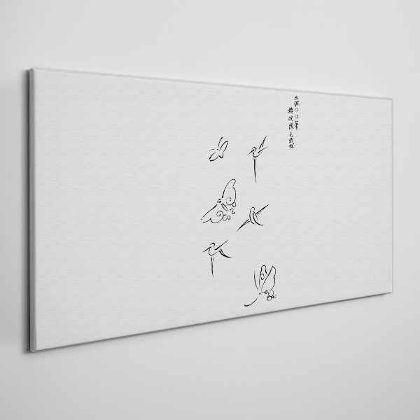 Tableau toile imprimée La délicatesse des papillons en mouvement