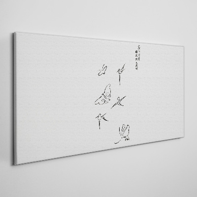 Tableau toile imprimée La délicatesse des papillons en mouvement