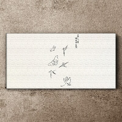 Tableau toile imprimée La délicatesse des papillons en mouvement