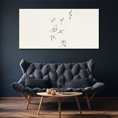 Tableau toile imprimée La délicatesse des papillons en mouvement