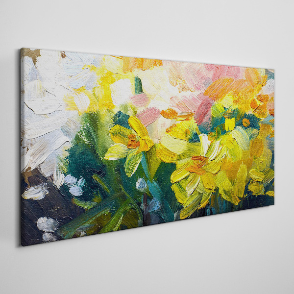 Tableau imprimé sur toile Fleurs de printemps aux couleurs intenses