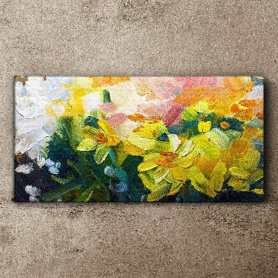Tableau imprimé sur toile Fleurs de printemps aux couleurs intenses