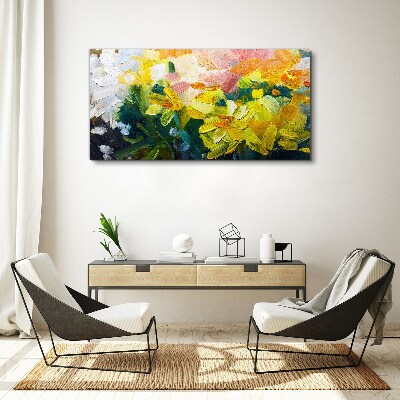Tableau imprimé sur toile Fleurs de printemps aux couleurs intenses