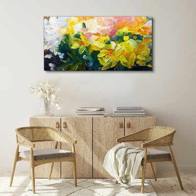 Tableau imprimé sur toile Fleurs de printemps aux couleurs intenses