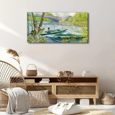 Tableau sur toile Un paysage paisible au bord de l'eau