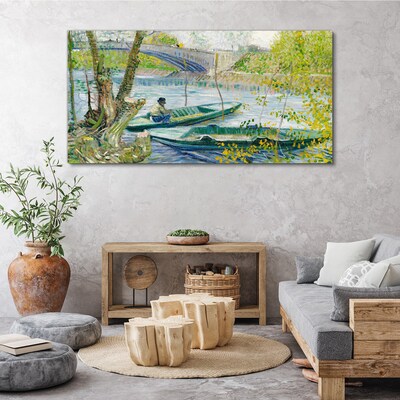 Tableau sur toile Un paysage paisible au bord de l'eau
